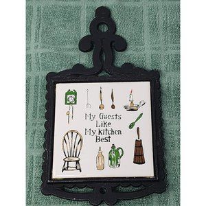 Vintage Trivet‎ Cast Iron Hot Plate Country Farmhouse Decor Retro Wall Hanging